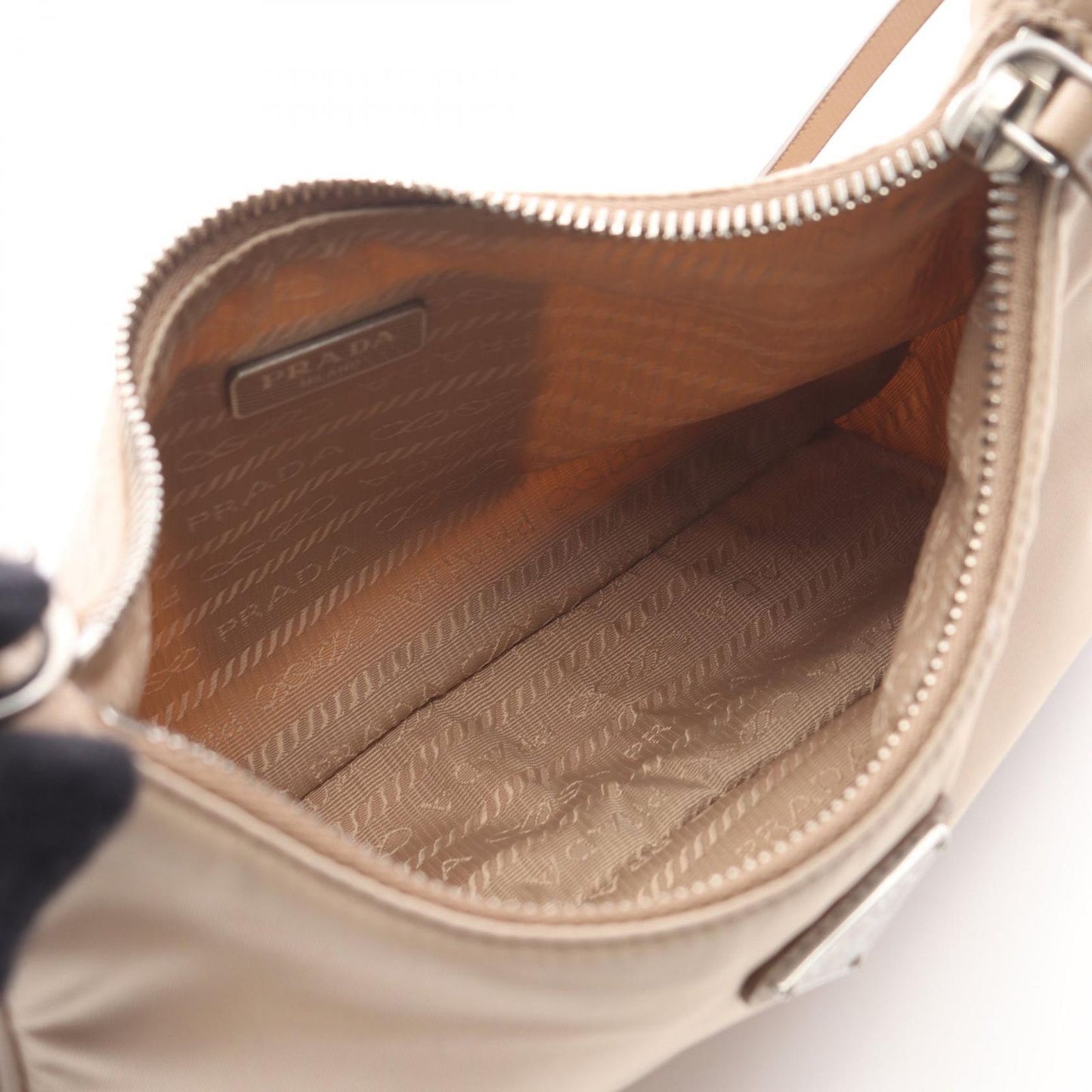 Prada Lada Shoulder Bag Edition Beige Nylon Leather — view 3