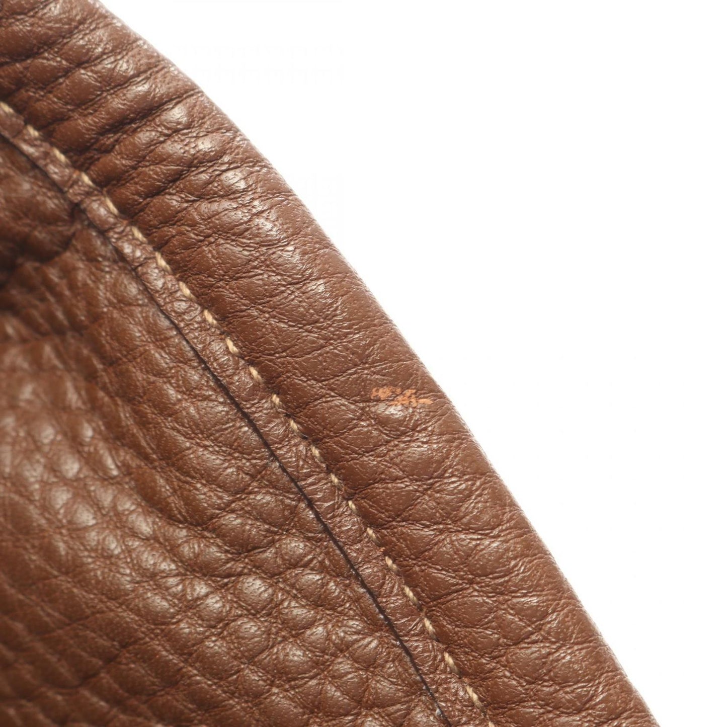 Prada Lada Handbag Tessuto Vitello Daino Brown Nylon Leather 2-Way Tote — view 9