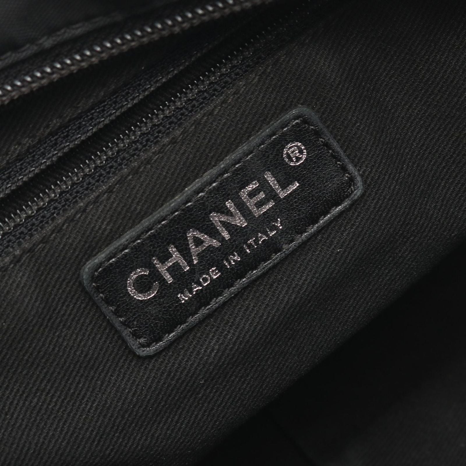 Chanel Tote nineline Black Nylon Leather — view 4