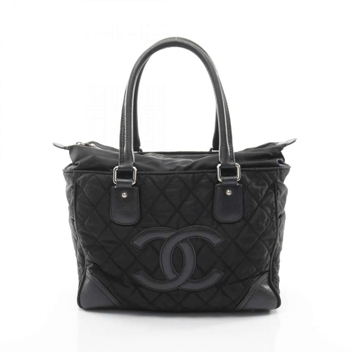 Chanel Tote nineline Black Nylon Leather