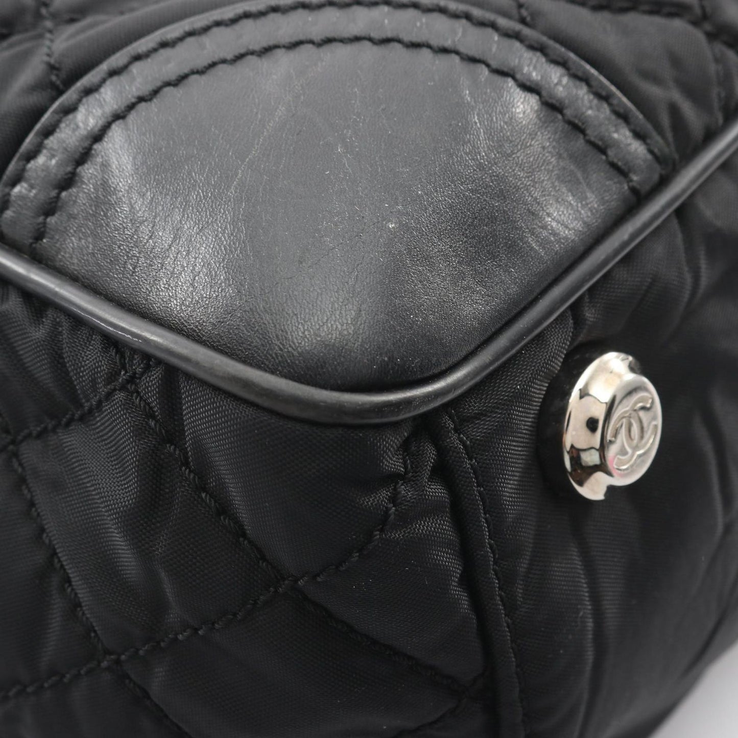 Chanel Tote nineline Black Nylon Leather — view 8