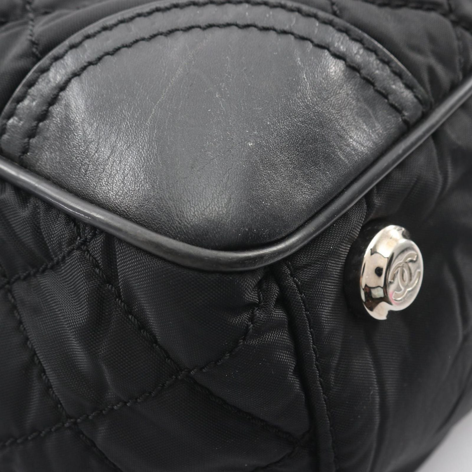 Chanel Tote nineline Black Nylon Leather — view 8