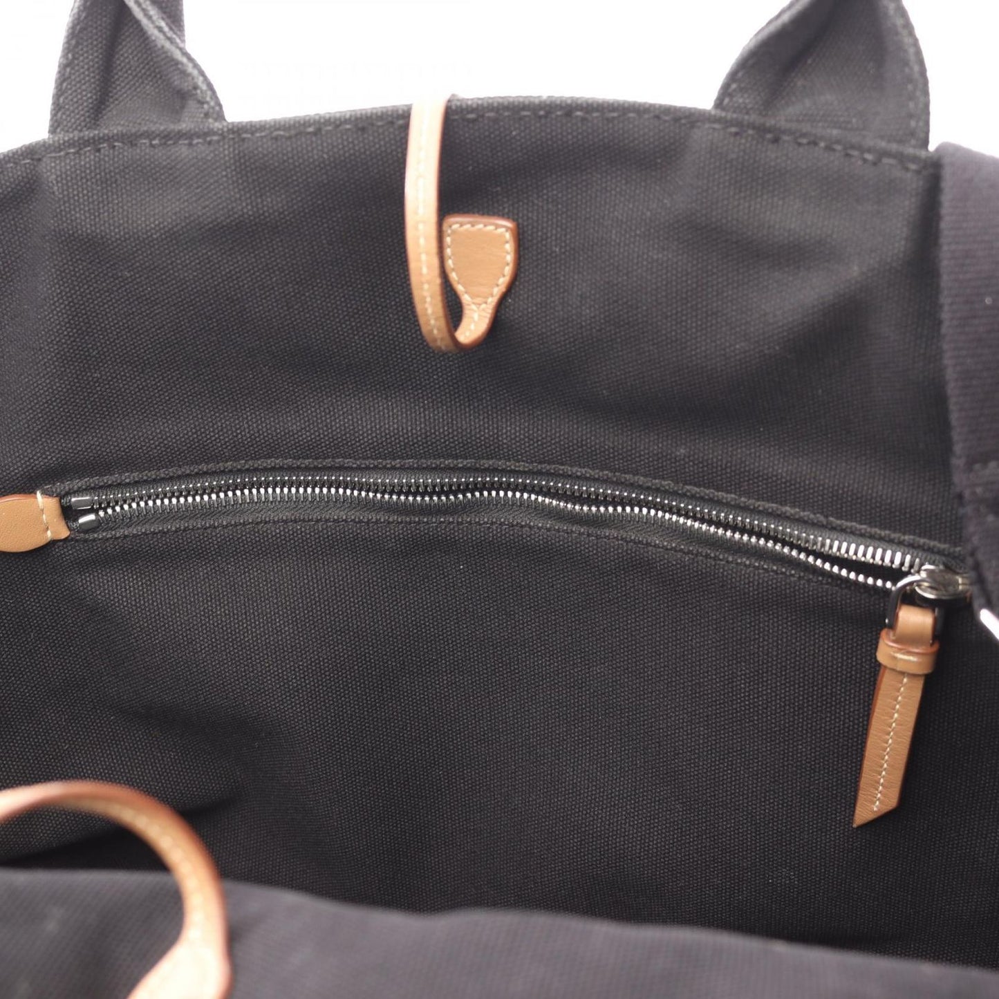 Prada Lada Handbag Canapa Black Canvas Baketsushape 2-Way Tote — view 7