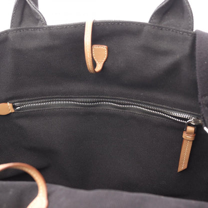 Prada Lada Handbag Canapa Black Canvas Baketsushape 2-Way Tote — view 7