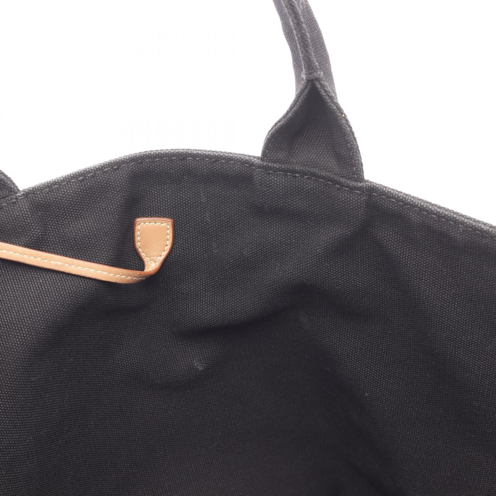 Prada Lada Handbag Canapa Black Canvas Baketsushape 2-Way Tote — view 8