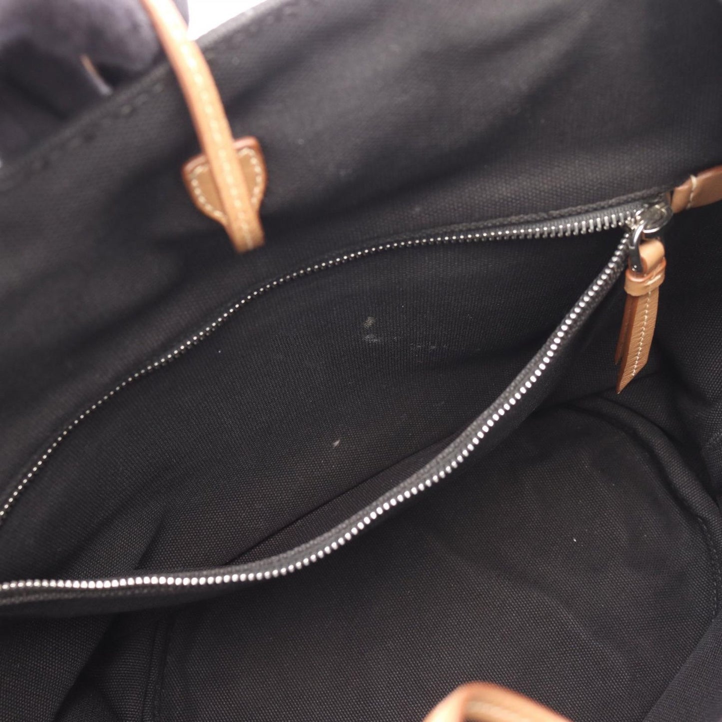 Prada Lada Handbag Canapa Black Canvas Baketsushape 2-Way Tote — view 6