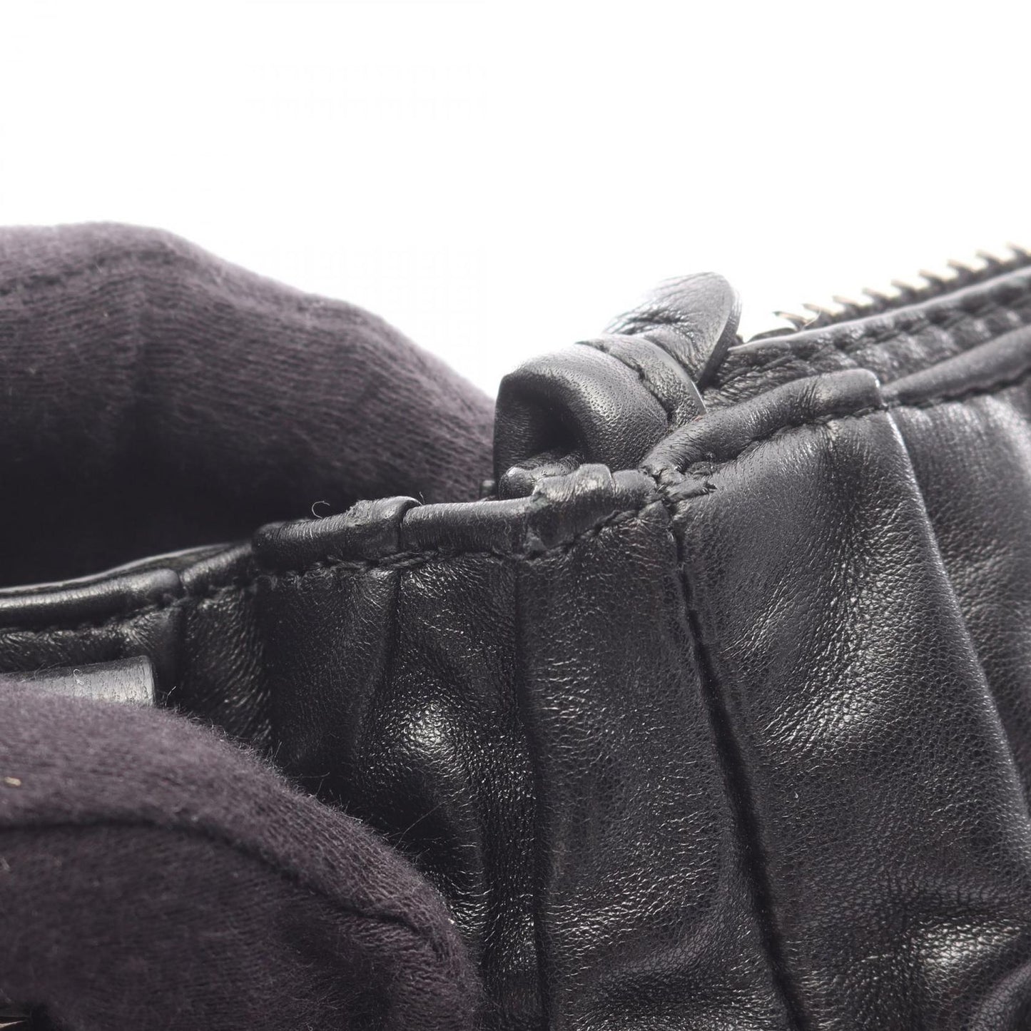 Prada Lada Handbag Nappa Gaufre' Black Leather the 2-Way Tote — view 6