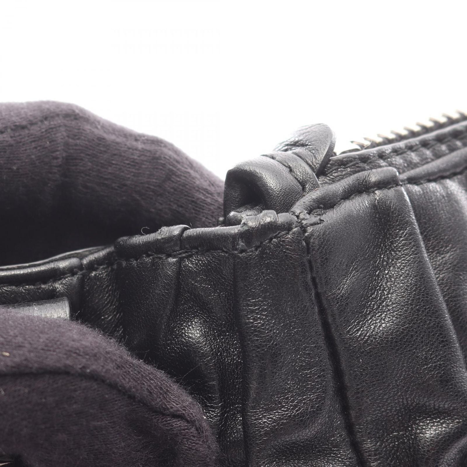 Prada Lada Handbag Nappa Gaufre' Black Leather the 2-Way Tote — view 6