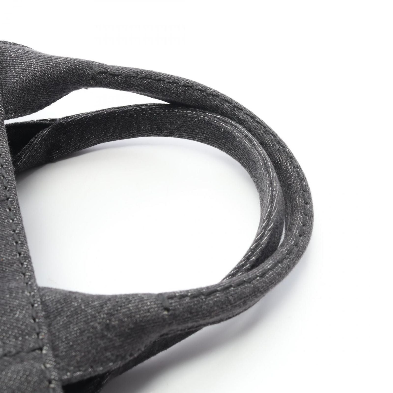 Prada Lada Tote Canapa Denim Black 2-Way — view 6
