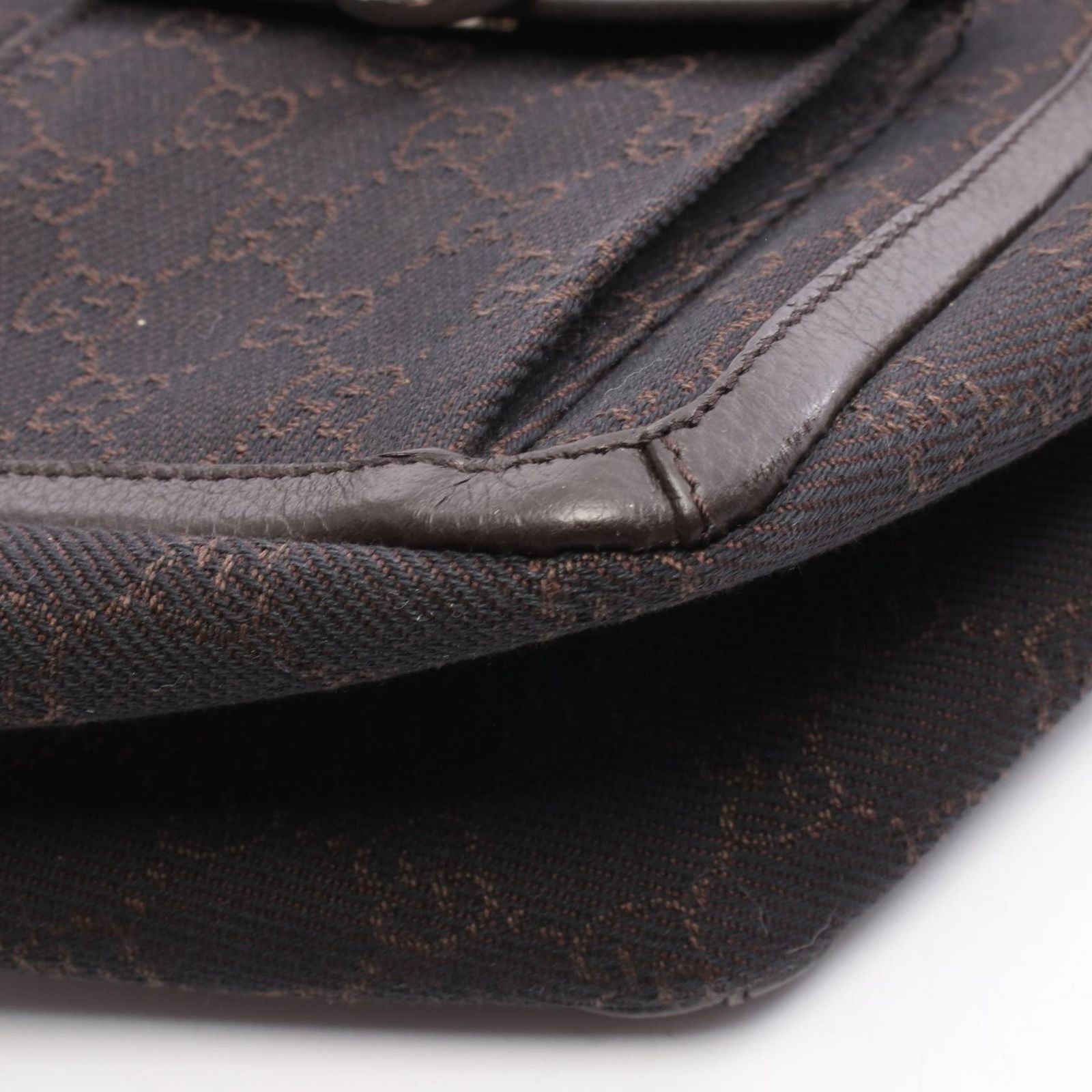 Gucci Tote Abbey GG Pattern Da Ninebrown Canvas Leather — view 6
