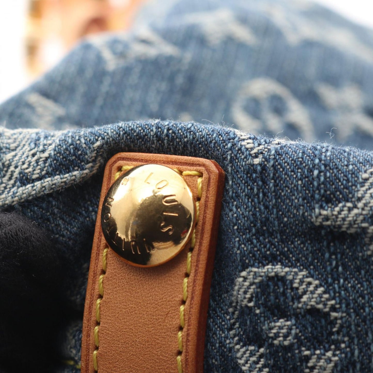 Louis Vuitton Shoulder Bag PM Denim Leather — view 6