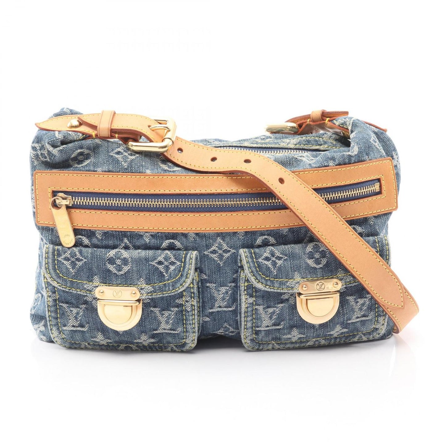 Louis Vuitton Shoulder Bag PM Denim Leather