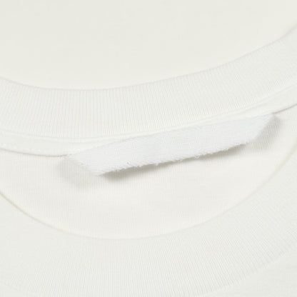 Moncler Short Sleeve White Cotton Logo T-Shirt — view 7