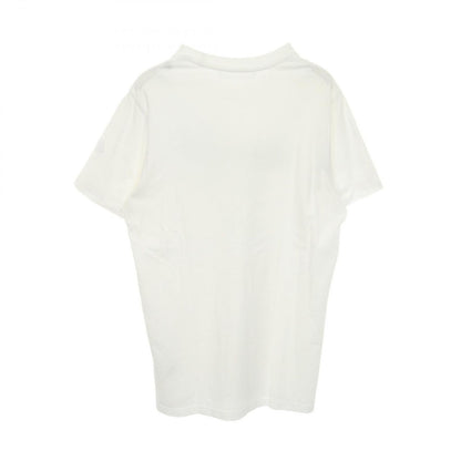 Moncler Short Sleeve White Cotton Logo T-Shirt — view 2
