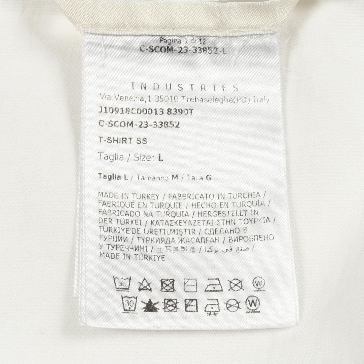 Moncler Short Sleeve White Cotton Logo T-Shirt — view 5