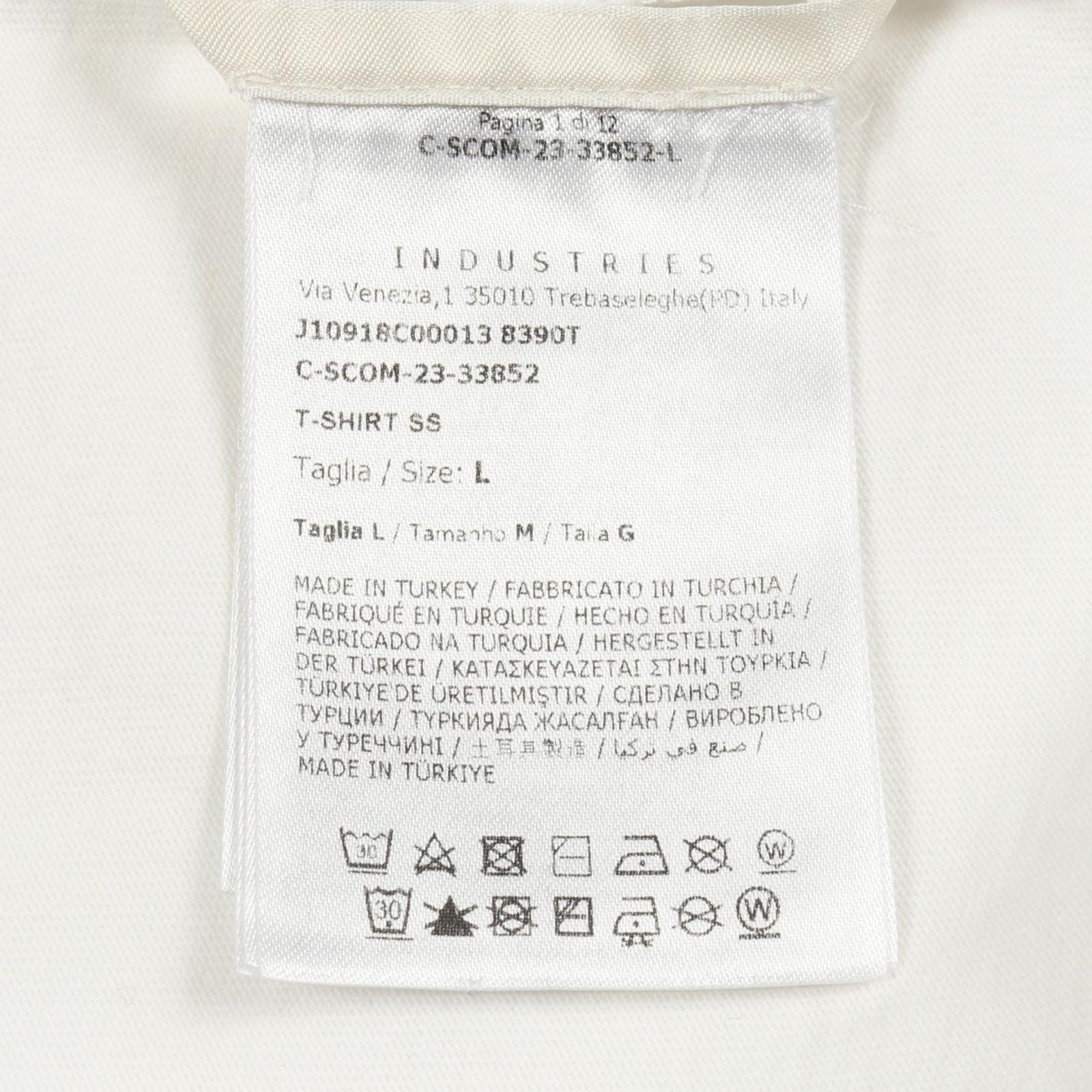 Moncler Short Sleeve White Cotton Logo T-Shirt — view 5