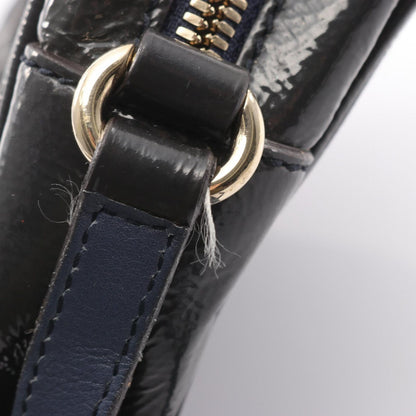 Gucci Shoulder Bag Soho Interlocking Navy Patent Leather laba — view 8
