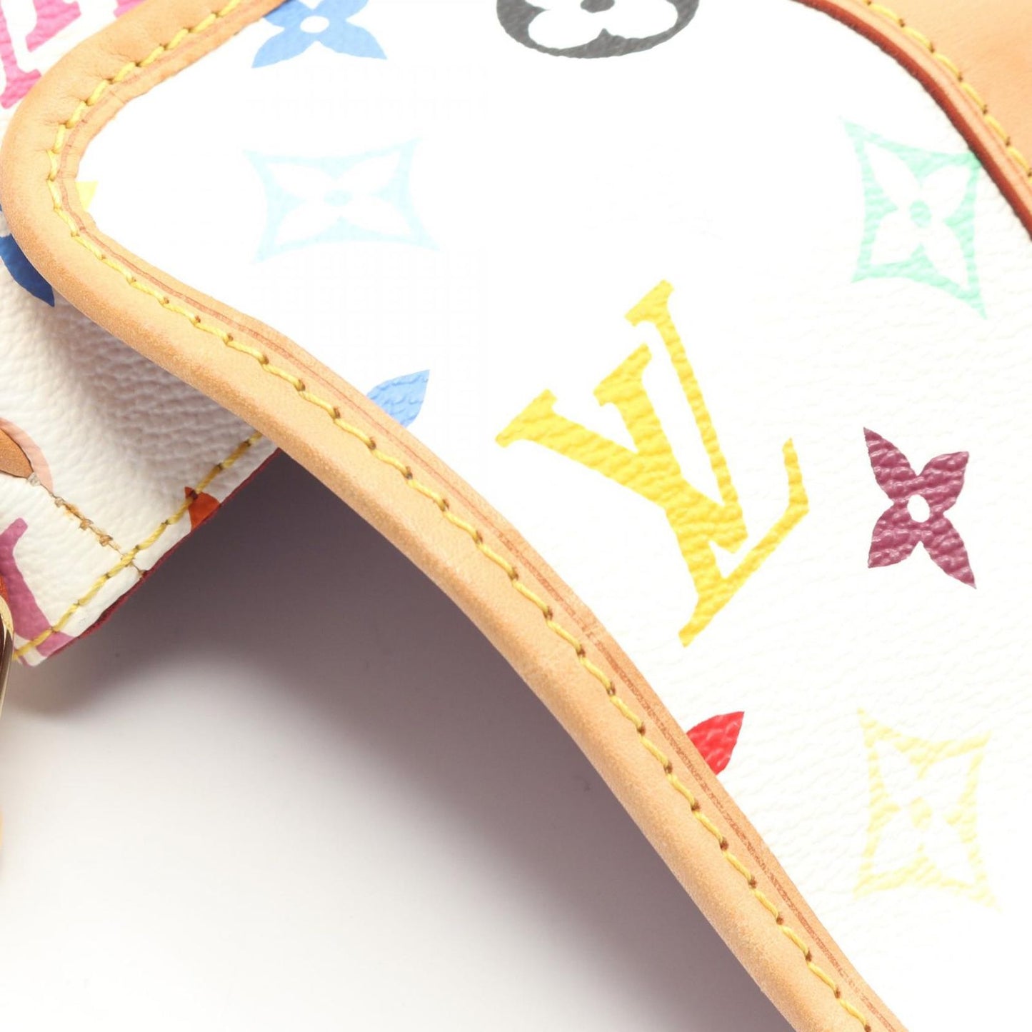 Louis Vuitton Shoulder Bag Patee Blanc Canvas Leather — view 8