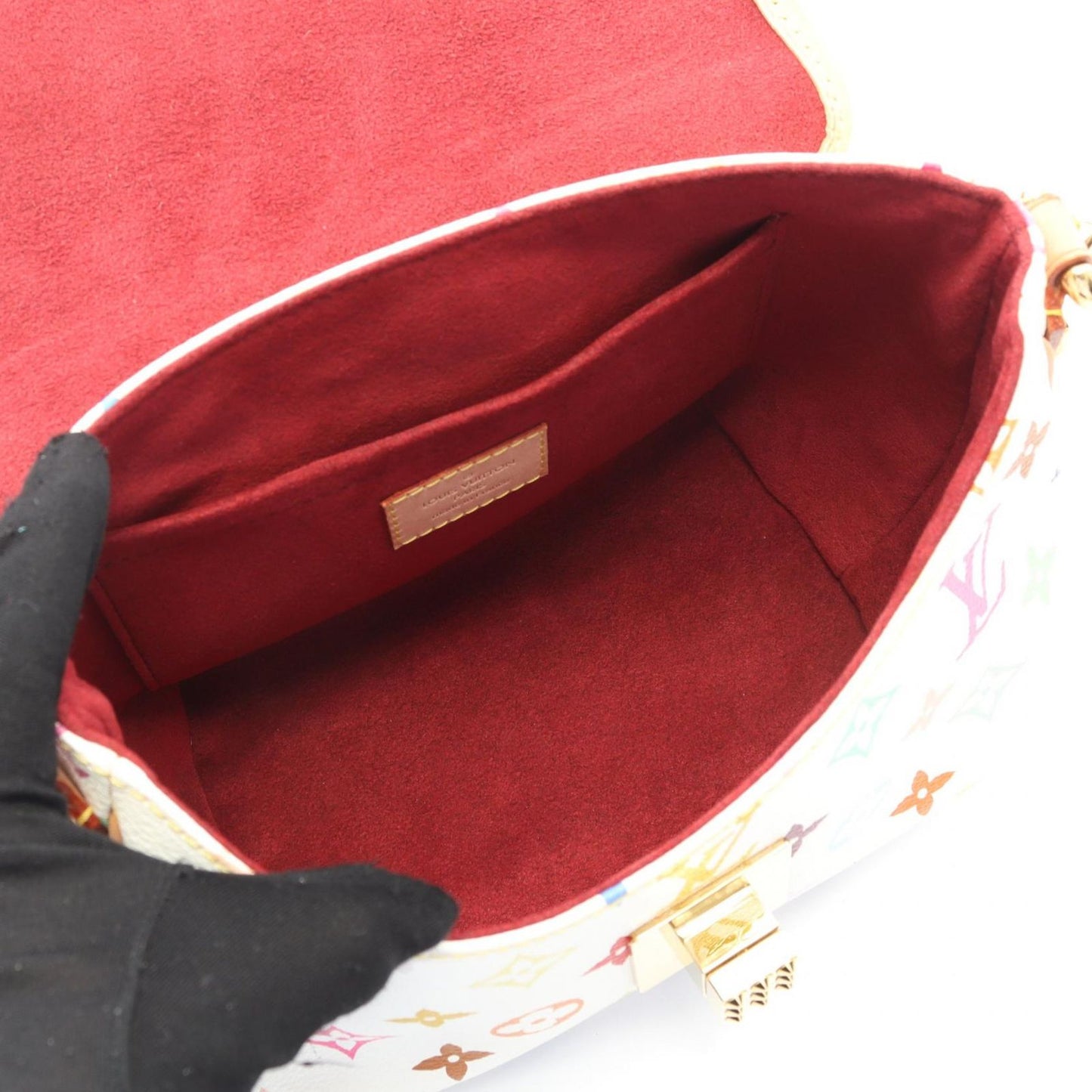 Louis Vuitton Shoulder Bag Patee Blanc Canvas Leather — view 3