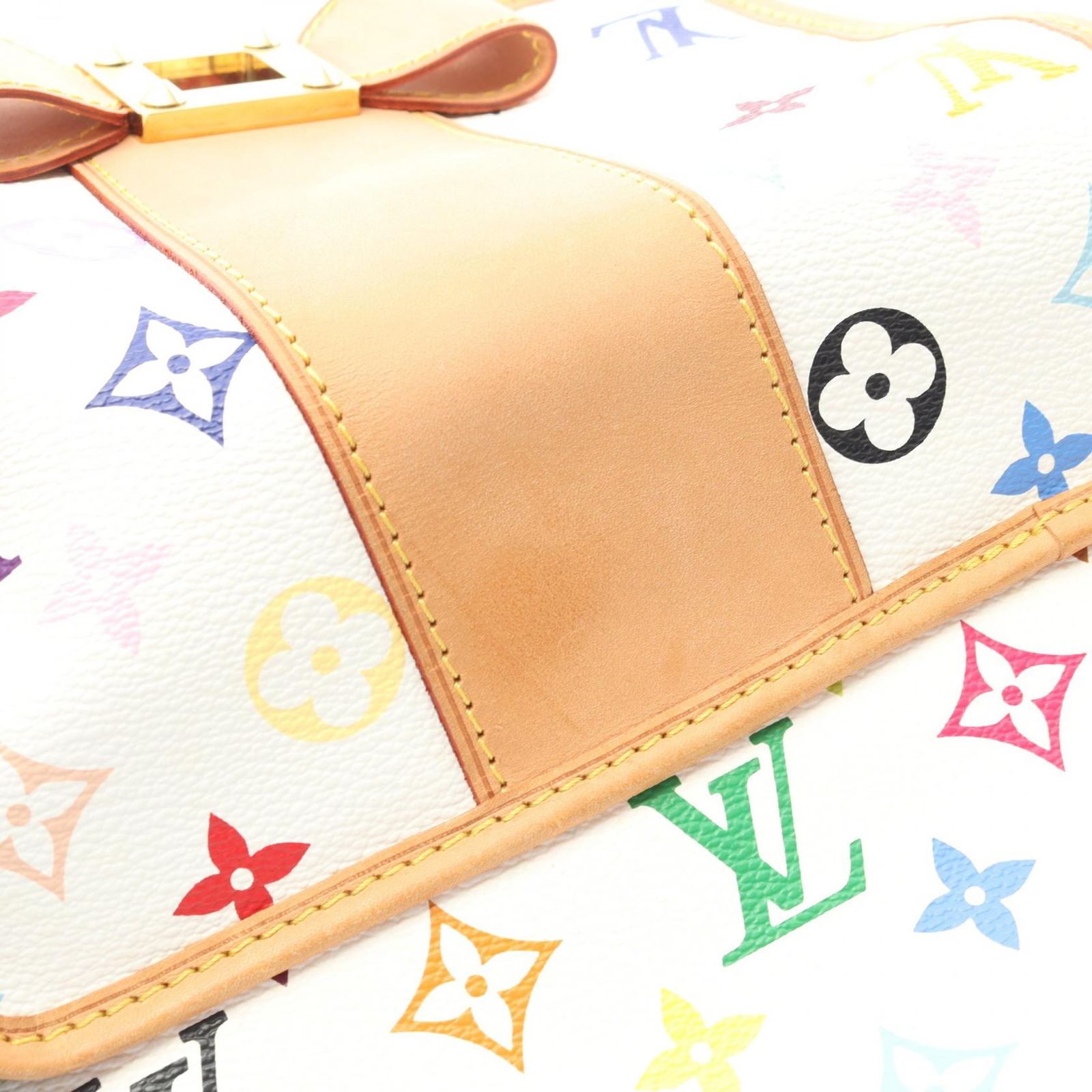 Louis Vuitton Shoulder Bag Patee Blanc Canvas Leather — view 9