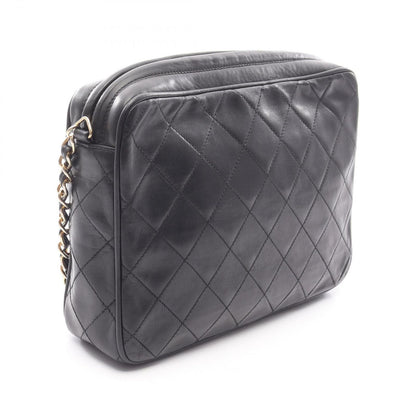 Chanel Shoulder Bag CC Logo Da Black Lambskin Da CC Che — view 2