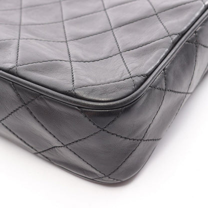 Chanel Shoulder Bag CC Logo Da Black Lambskin Da CC Che — view 8