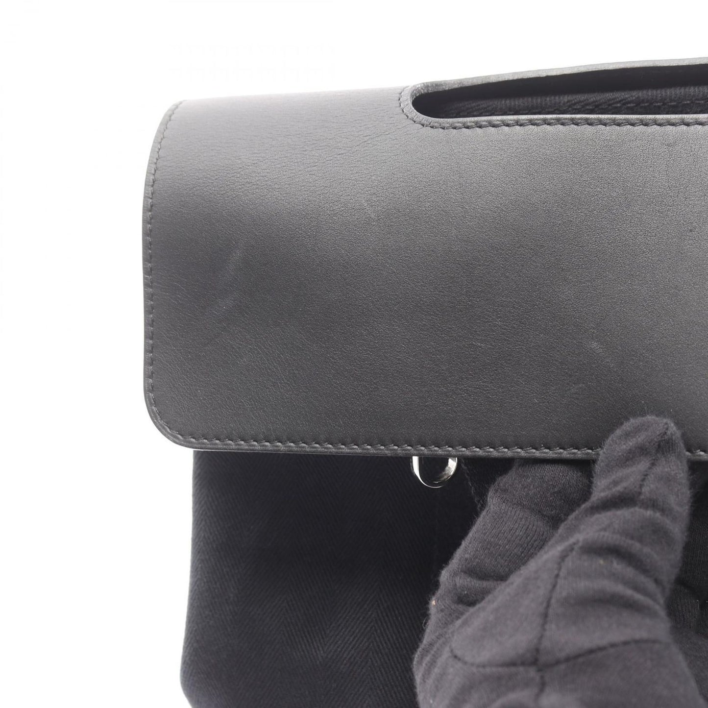 Hermes Handbag Lepalaso PM Black Leather Balepalaso — view 9