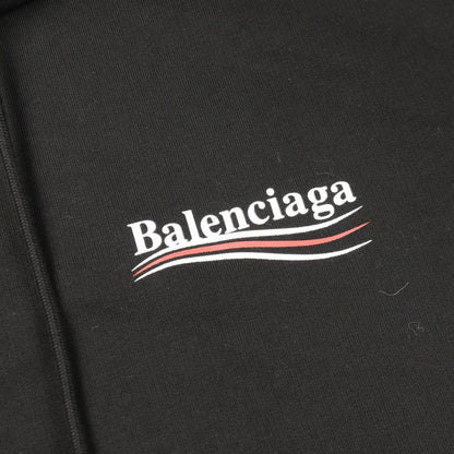 Balenciaga Hoodie Political Campaign Black Cotton Leo — view 6