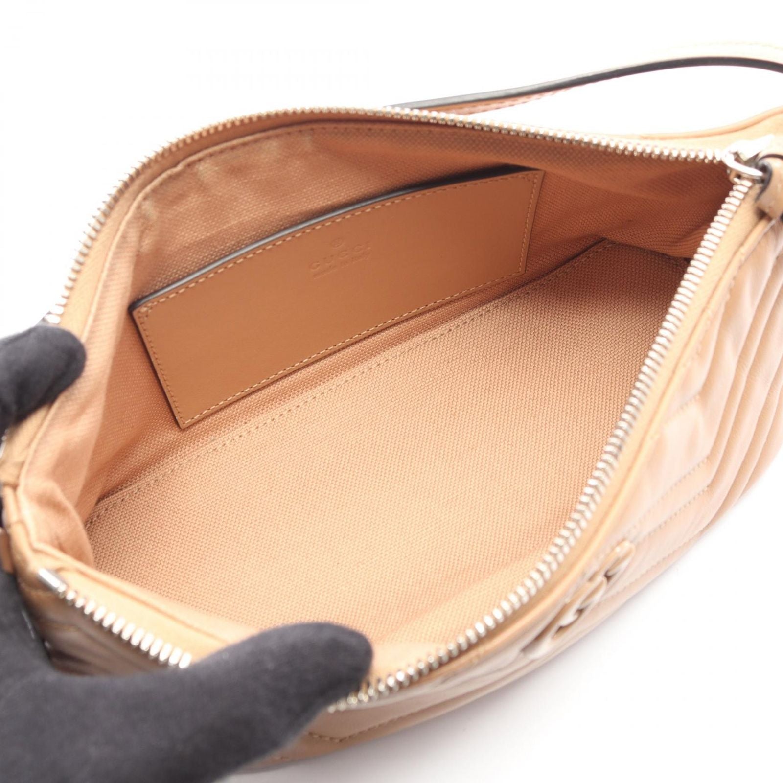 Gucci Handbag GG Marmont Beige Leather — view 3