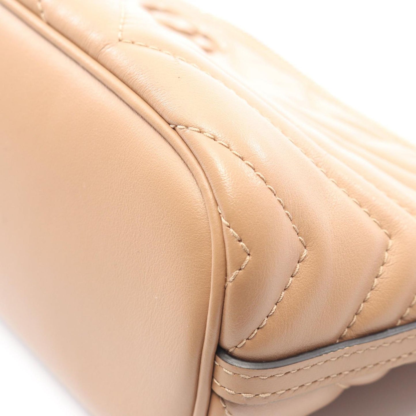 Gucci Handbag GG Marmont Beige Leather — view 7