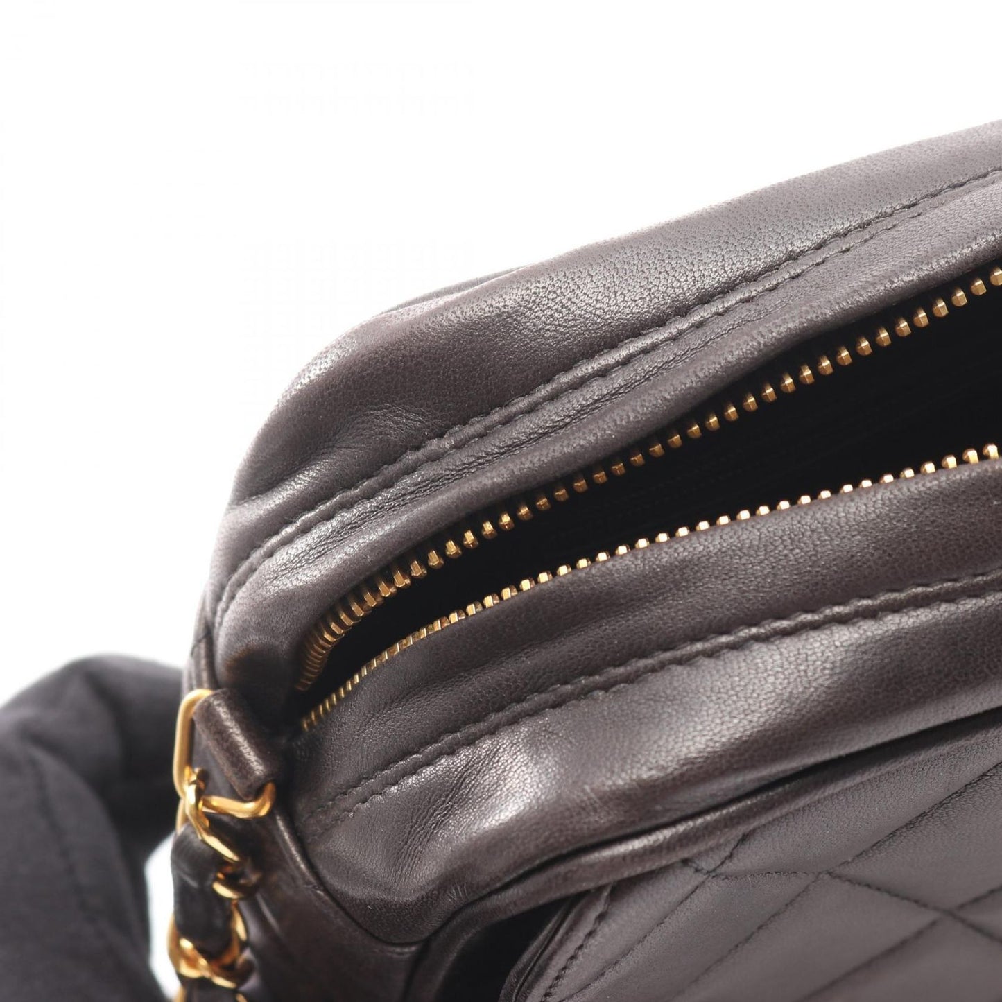 Chanel Shoulder Bag Quilted Black Lambskin Che — view 6