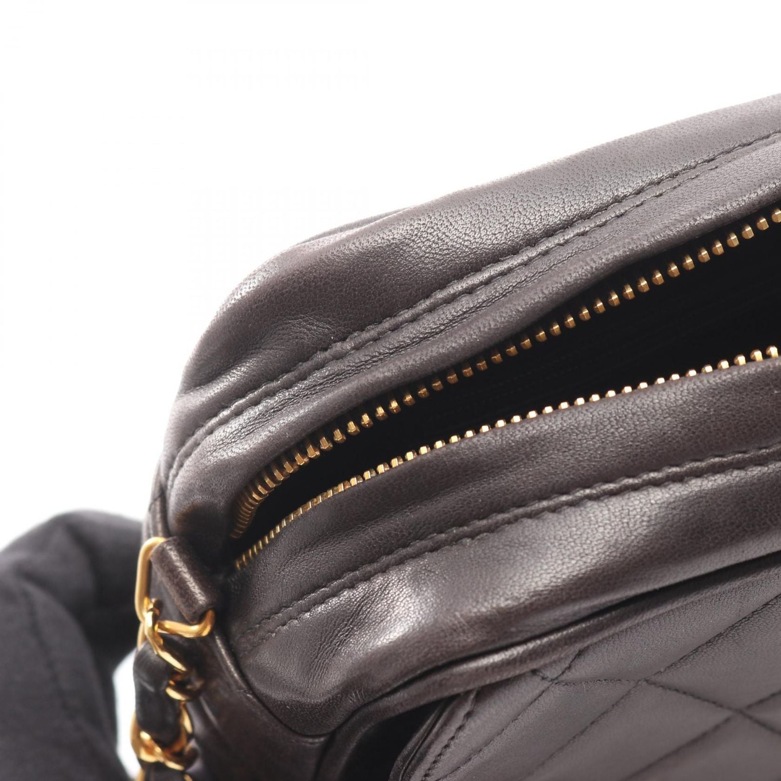 Chanel Shoulder Bag Quilted Black Lambskin Che — view 6