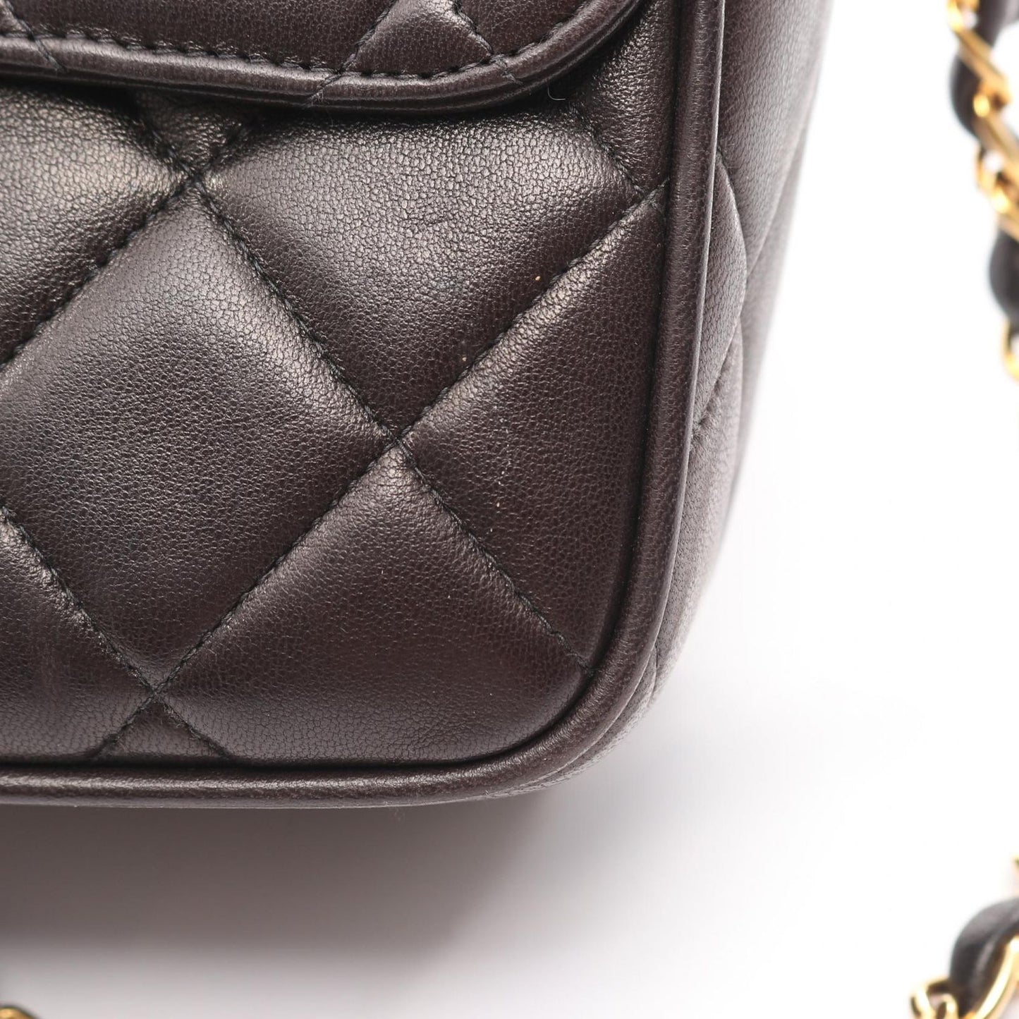Chanel Shoulder Bag Quilted Black Lambskin Che — view 7