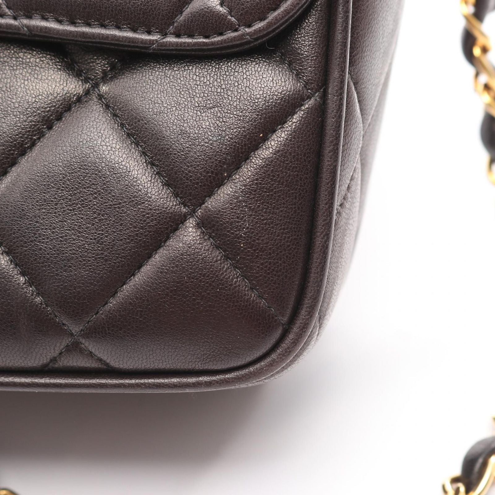 Chanel Shoulder Bag Quilted Black Lambskin Che — view 7