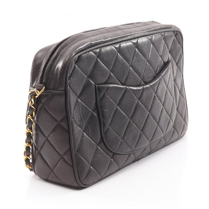 Chanel Shoulder Bag Quilted Black Lambskin Che — view 2