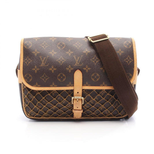 Louis Vuitton Shoulder Bag PM Canvas Leather