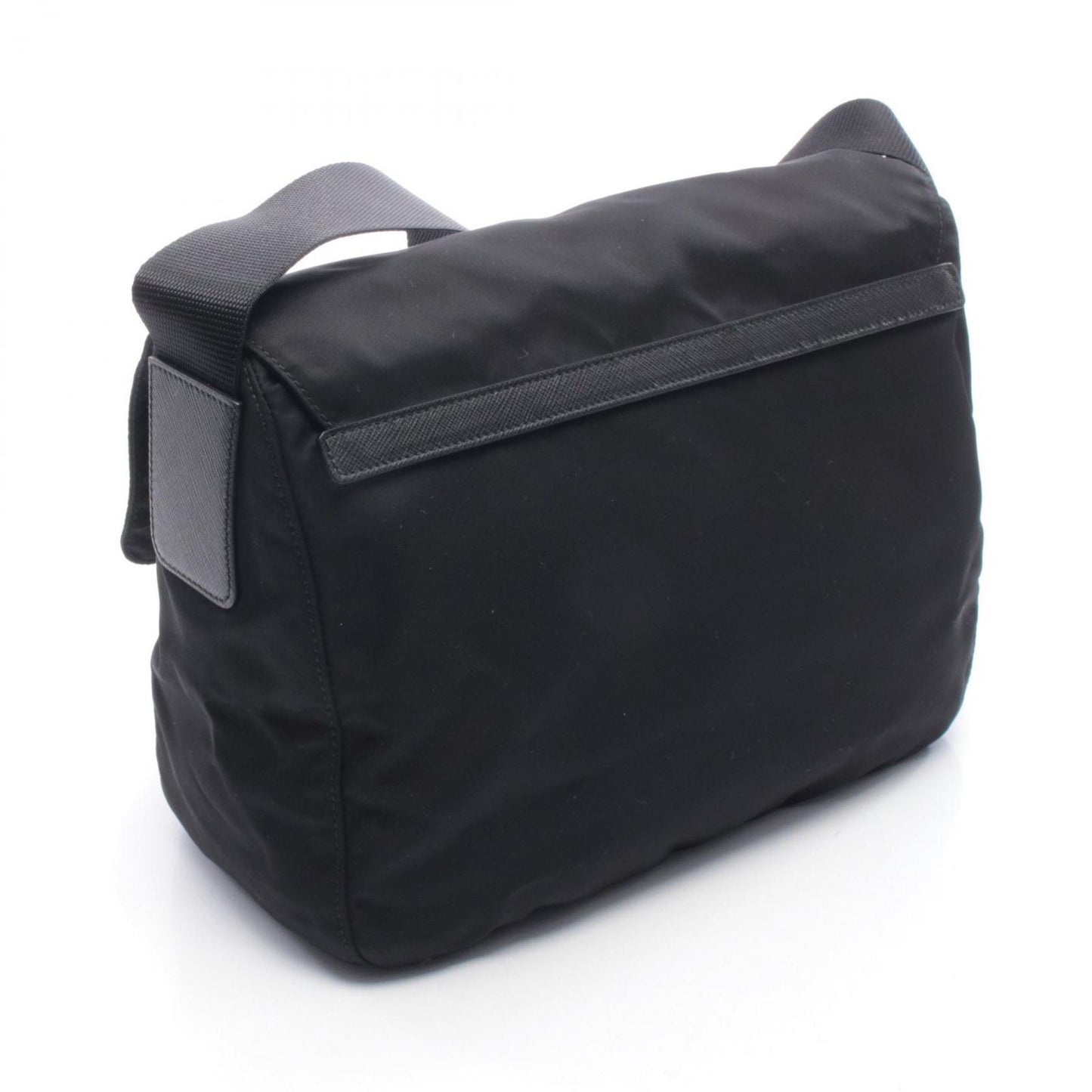 Prada Lada Shoulder Bag Black Nylon Leather lelogo — view 2