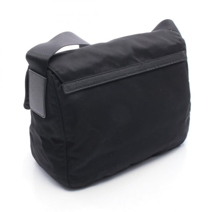 Prada Lada Shoulder Bag Black Nylon Leather lelogo — view 2
