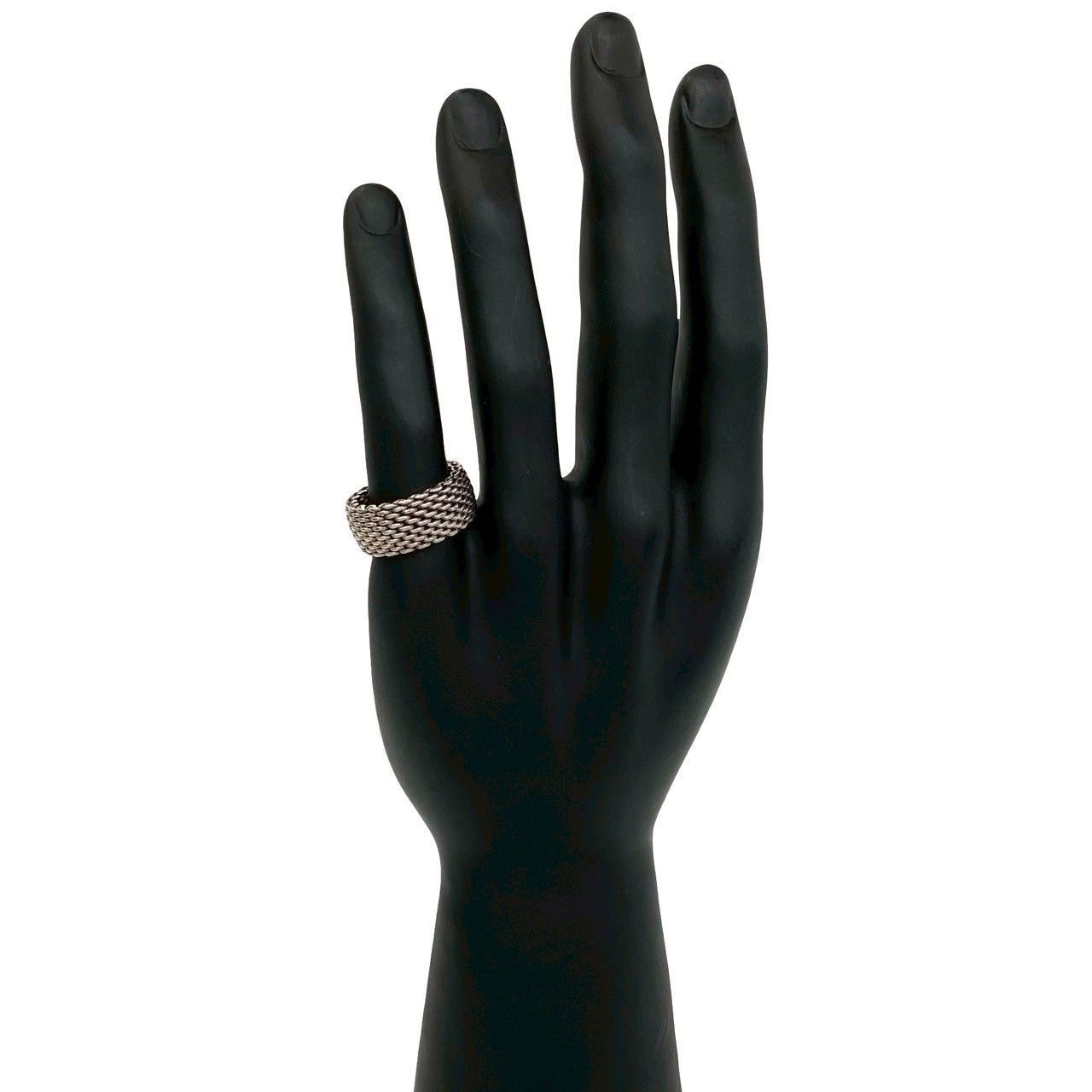 Tiffany & Co Somerset Mesh Ring 925 Sterling Silver — view 2