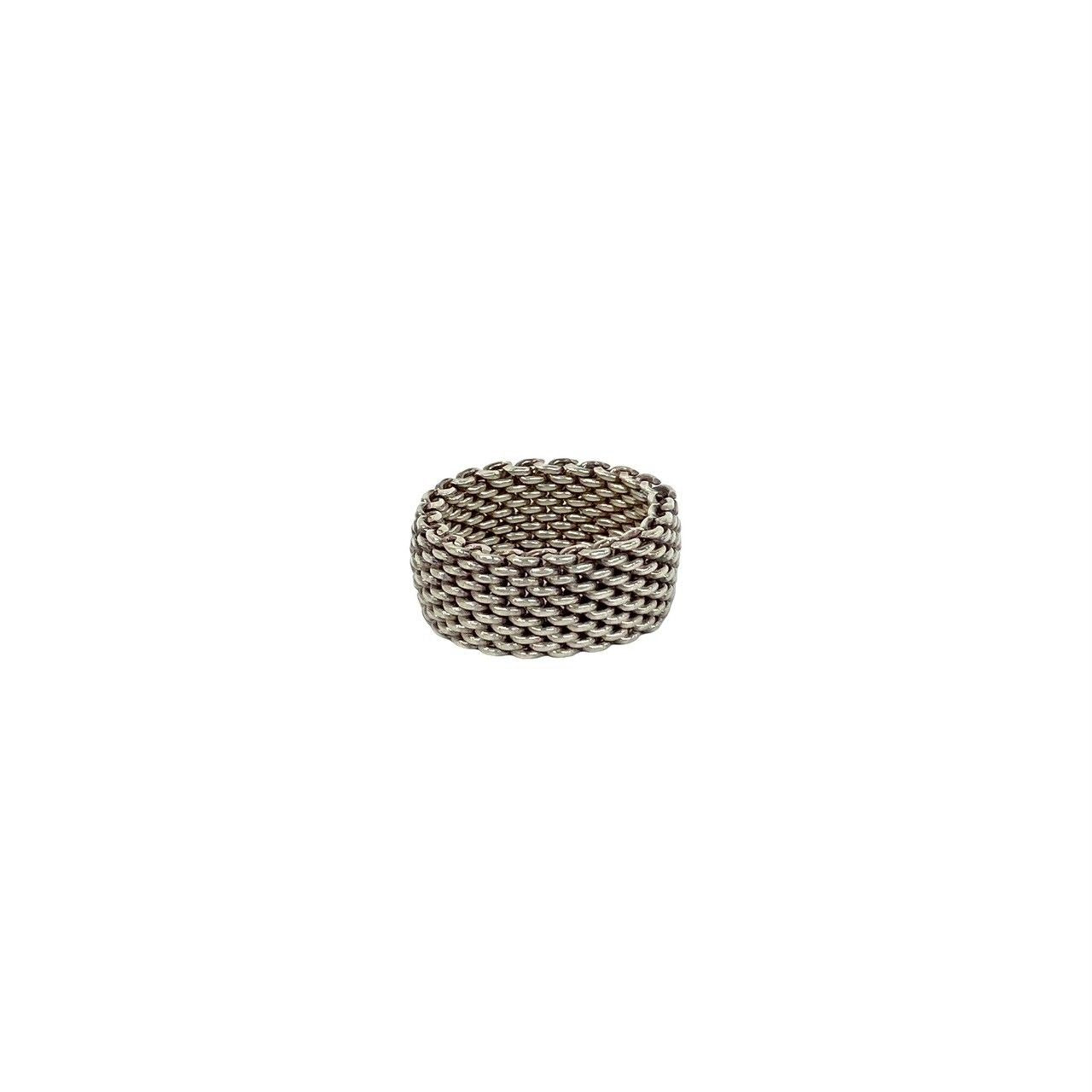 Tiffany & Co Somerset Mesh Ring 925 Sterling Silver — view 5