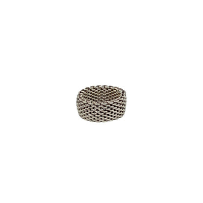Tiffany & Co Somerset Mesh Ring 925 Sterling Silver — view 5