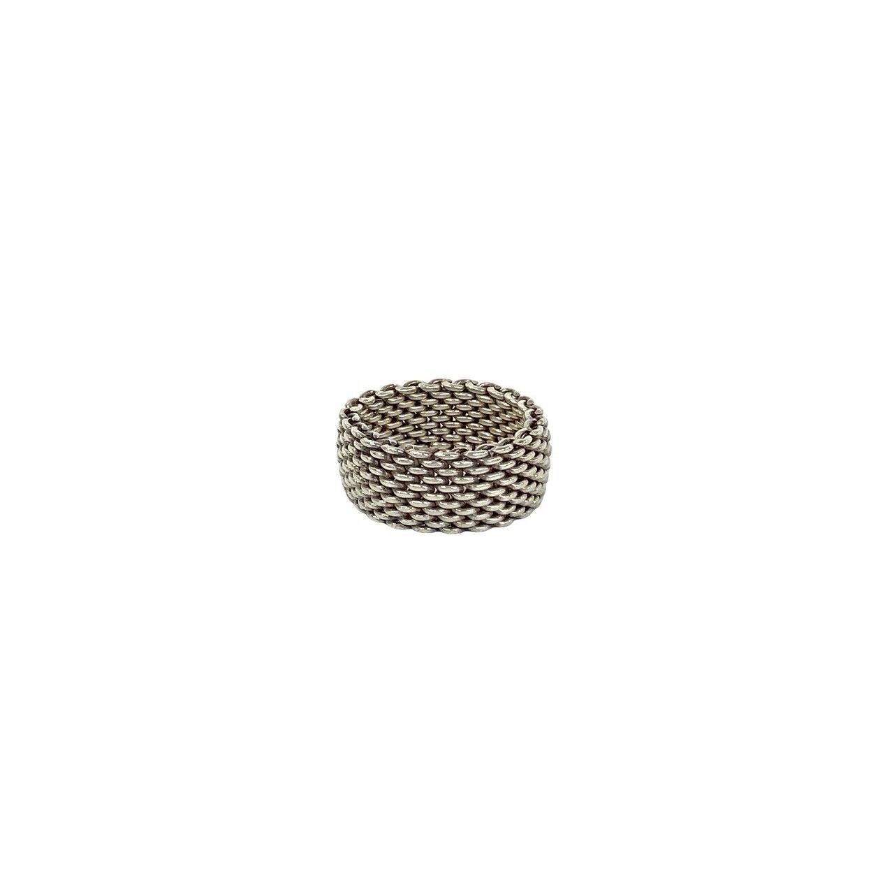 Tiffany & Co Somerset Mesh Ring 925 Sterling Silver — view 4