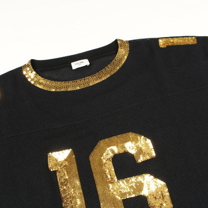 Celine Seri Short Sleeve 16 Black Cotton T-Shirt — view 5