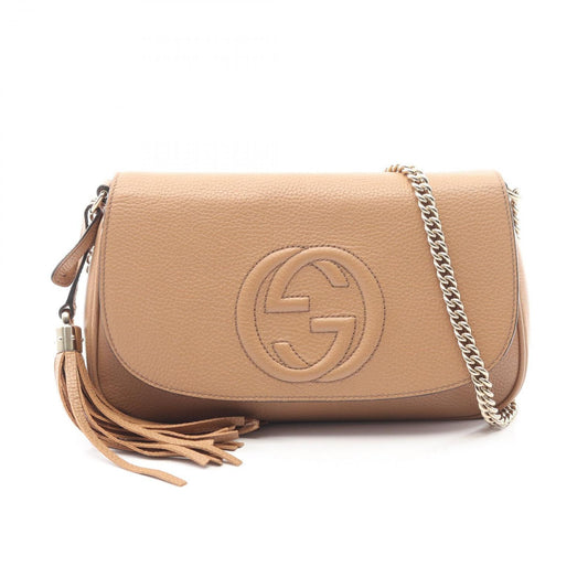 Gucci Shoulder Bag Soho Interlocking Leather