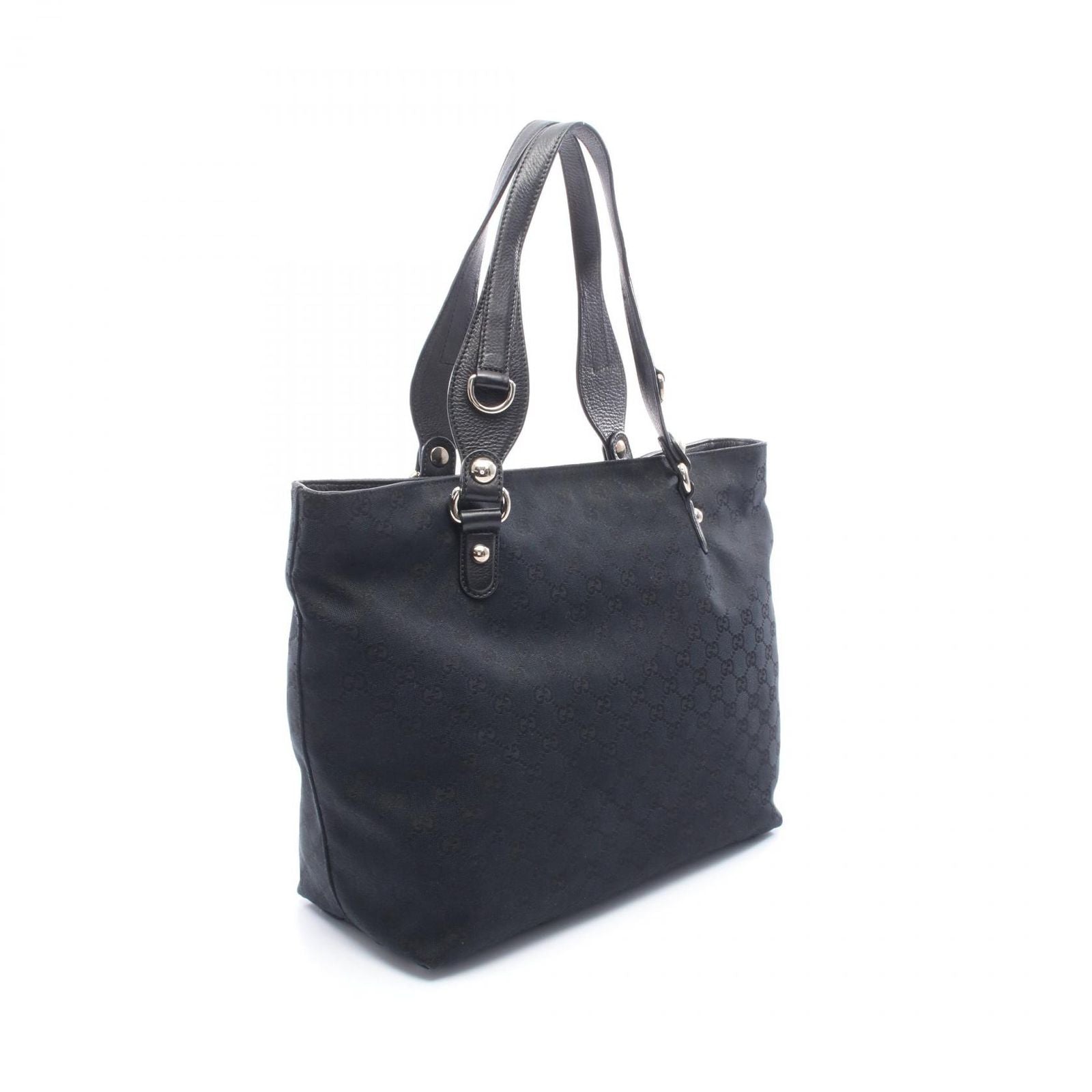 Gucci Tote Guccissima Black Canvas Horsebit — view 2