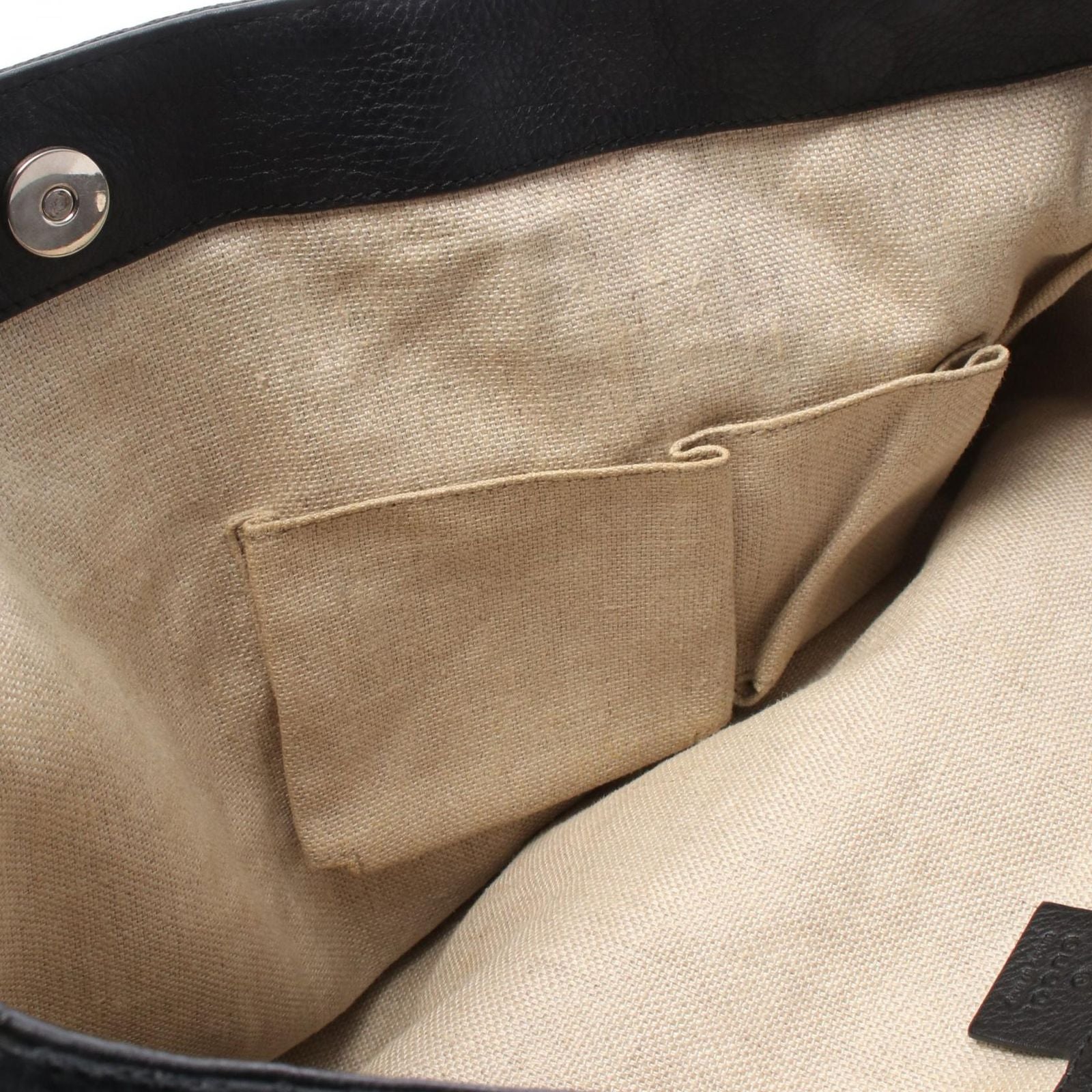 Gucci Tote Guccissima Black Canvas Horsebit — view 6