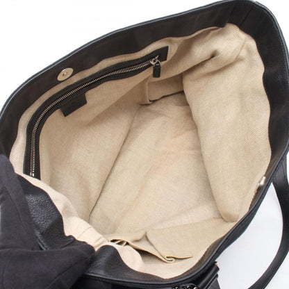 Gucci Tote Guccissima Black Canvas Horsebit — view 3