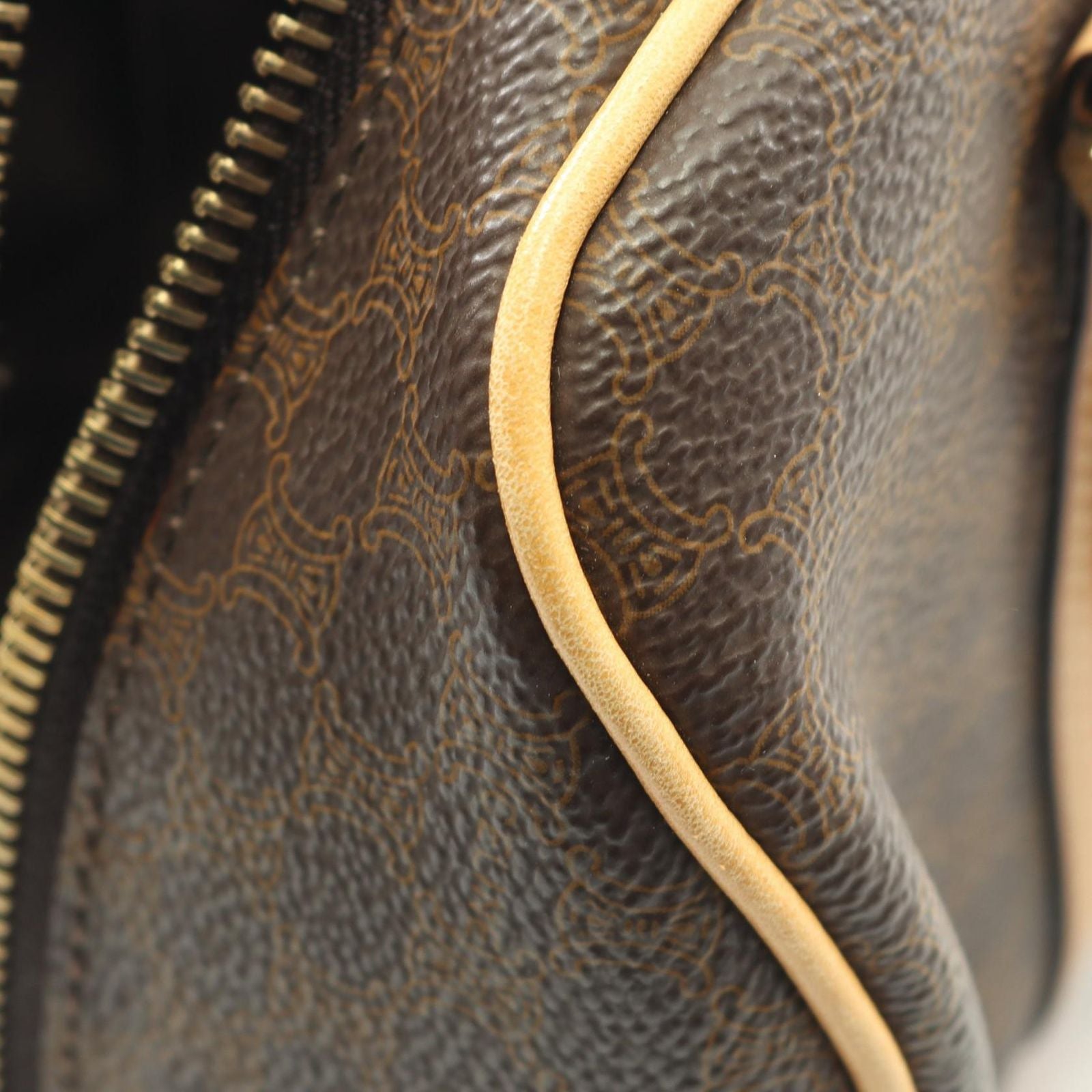 Celine Seri Handbag Da Ninebrown Nalale Canvas Leather — view 5