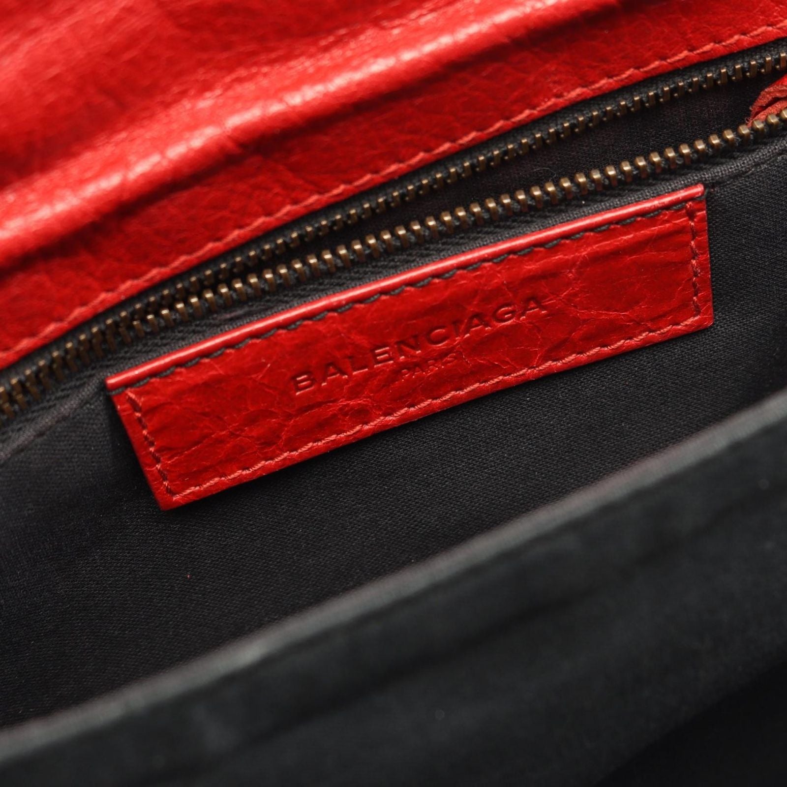 Balenciaga Shoulder Bag Ninelasnine Red Leather 2-Way — view 4