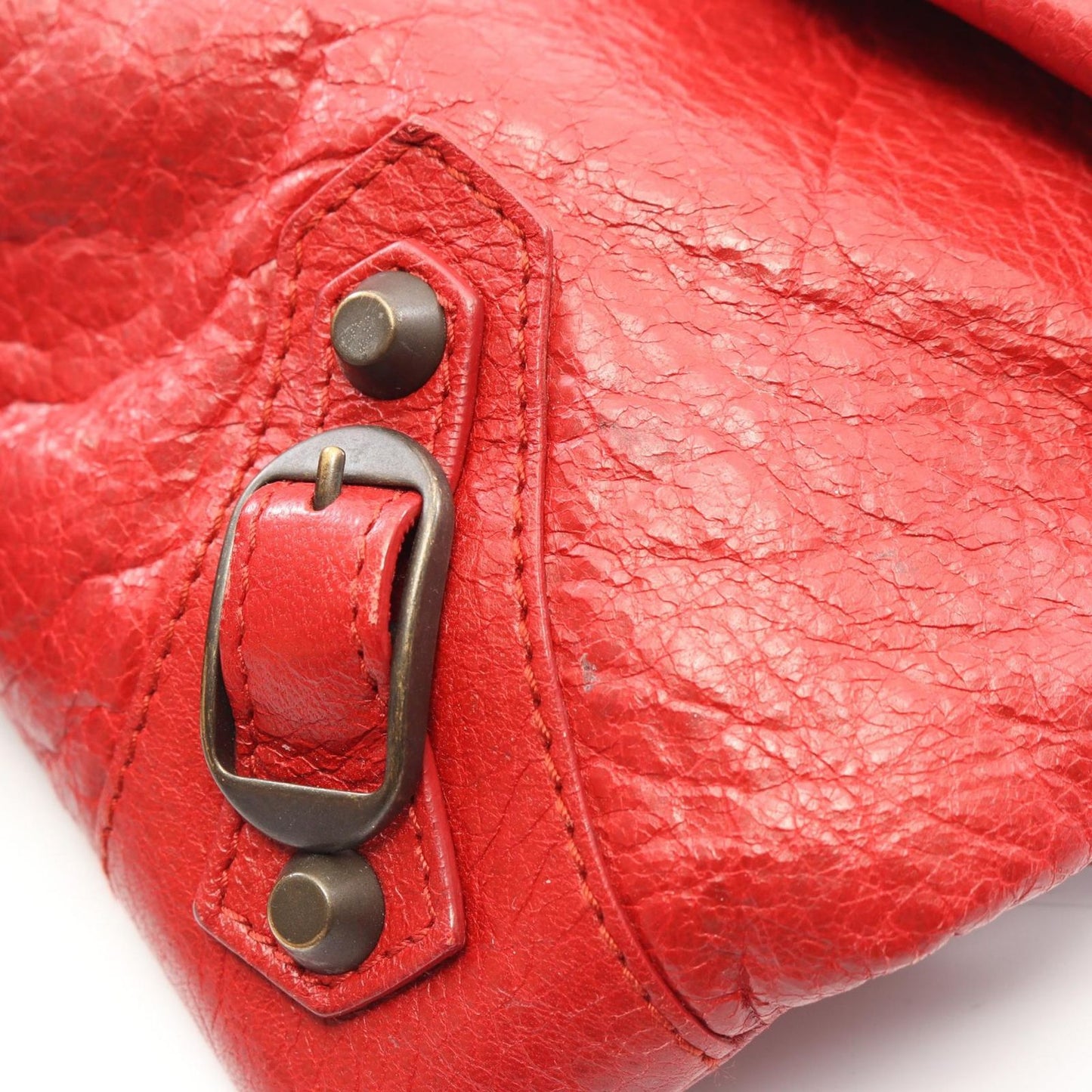 Balenciaga Shoulder Bag Ninelasnine Red Leather 2-Way — view 7